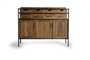 GINER Y COLOMER Buffet en bois de teck, manguier et métal marron